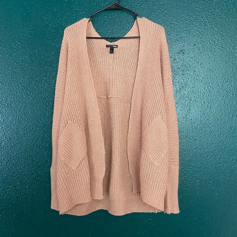 Fashion Nova Reserved For You Pink Oversized Cardigan